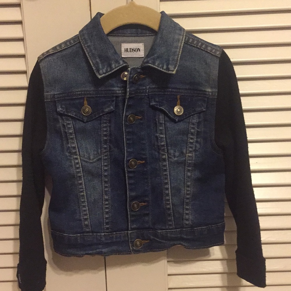 Hudson Kids Denim Jacket with black sleeves